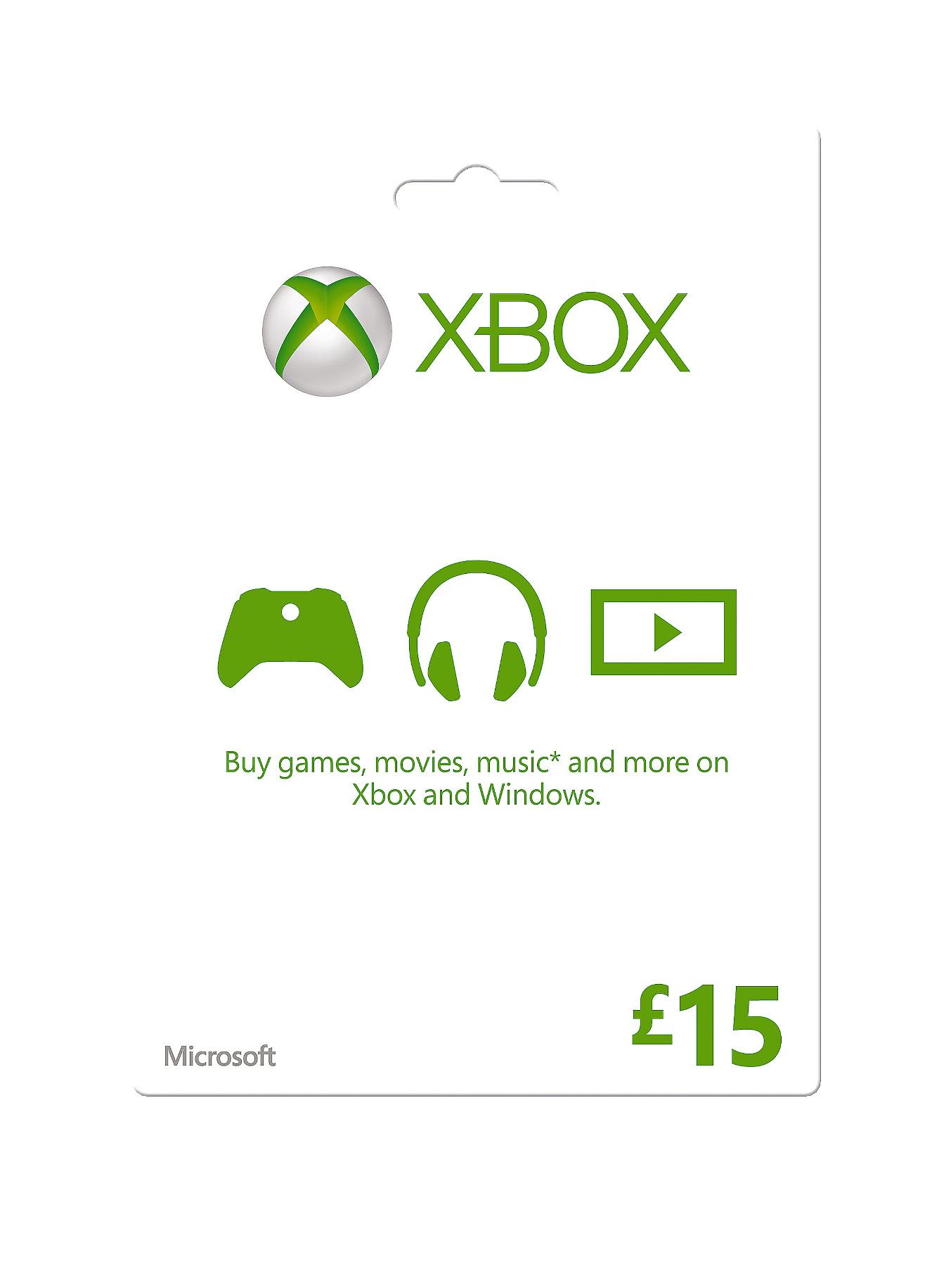 Xbox Live £15 Gift Card Xbox Live £15 Gift Card