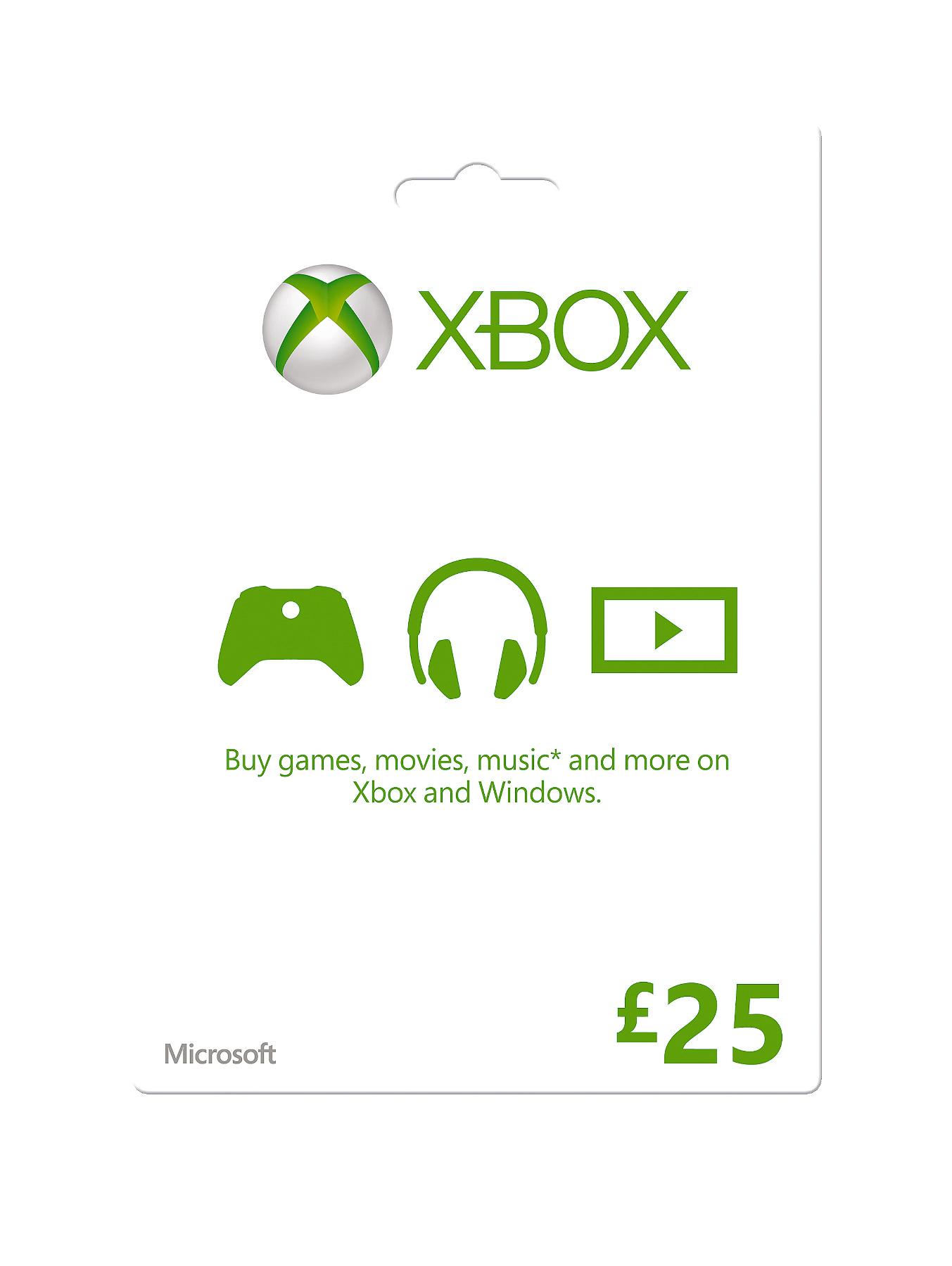 Xbox Live £25 Gift Card Xbox Live £25 Gift Card