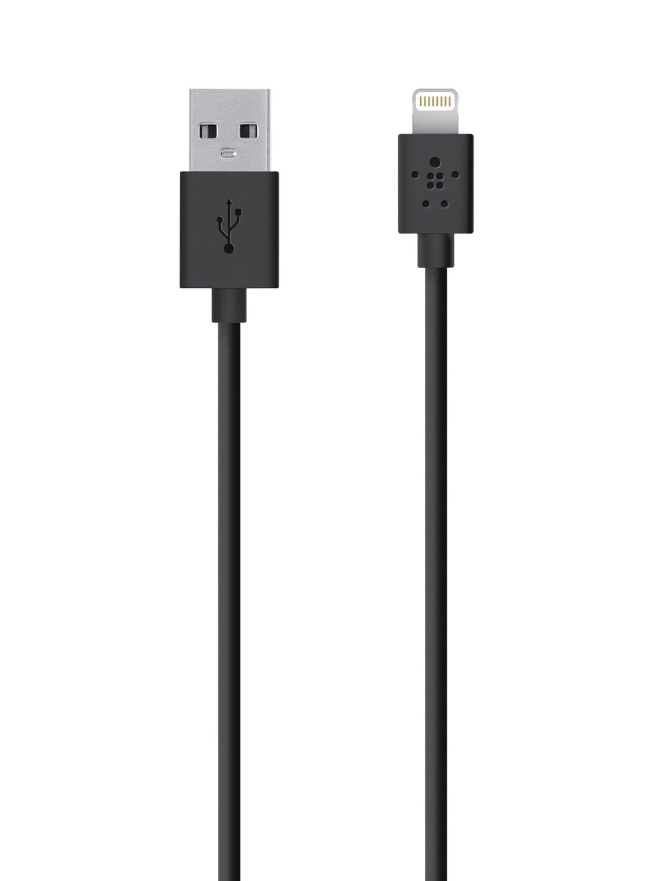 Belkin 2m Charge and Sync Cable for Apple iPhone and iPad - Black - White, White Belkin 2m Charge and Sync Cable for Apple iPhone and iPad - Black - White, White