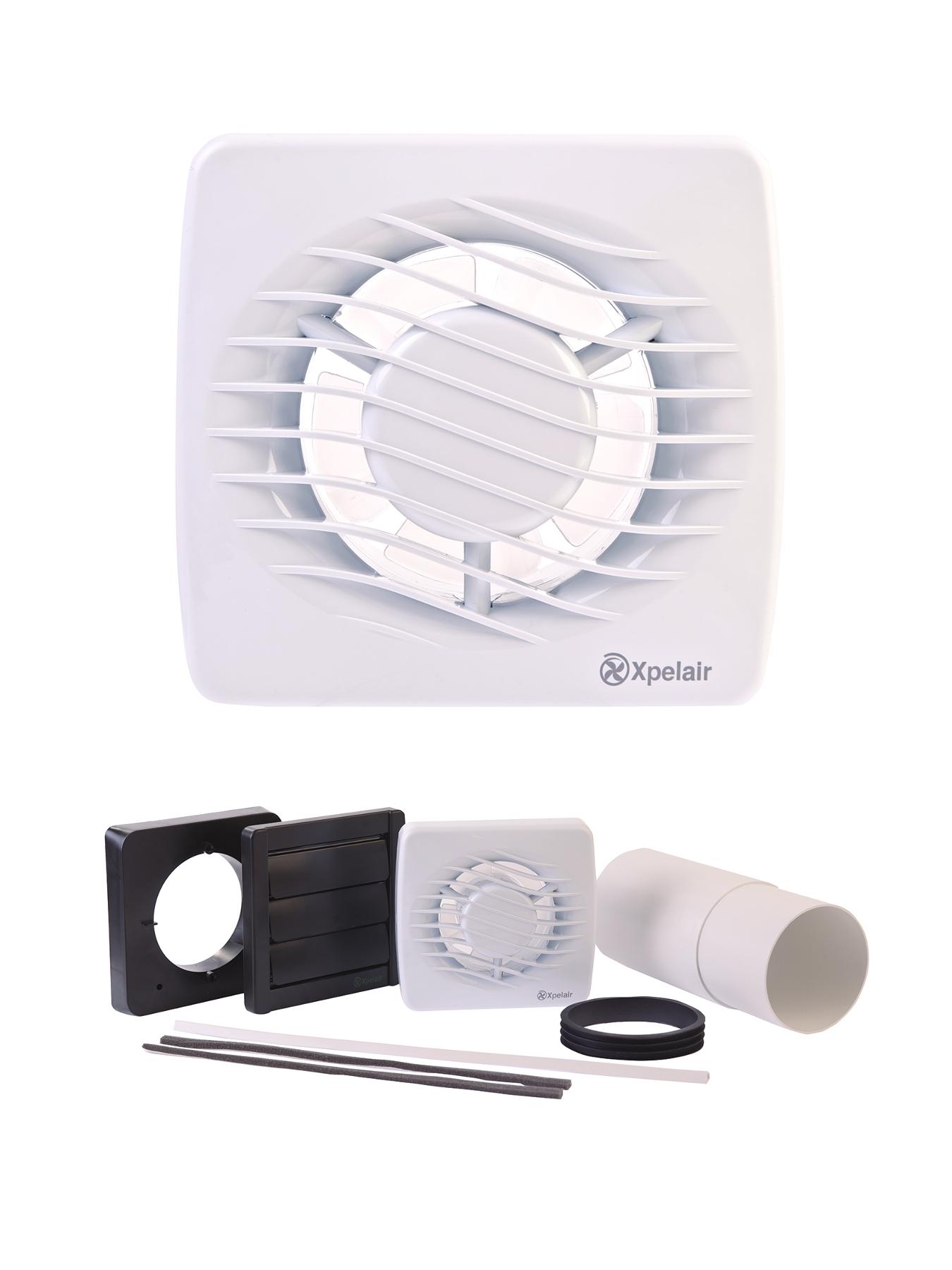 Xpelair DX100 4 inch Bathroom Extractor Fan plus Installation Kit Xpelair DX100 4 inch Bathroom Extractor Fan plus Installation Kit