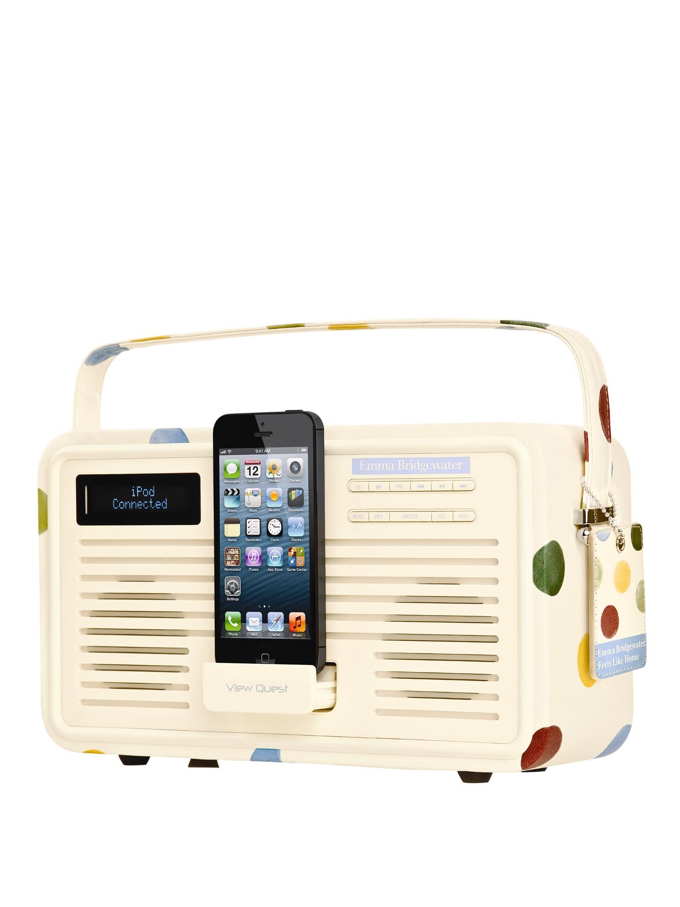 View Quest Emma Bridgewater Retro DAB Radio with Lightning Dock - Polka Dot View Quest Emma Bridgewater Retro DAB Radio with Lightning Dock - Polka Dot