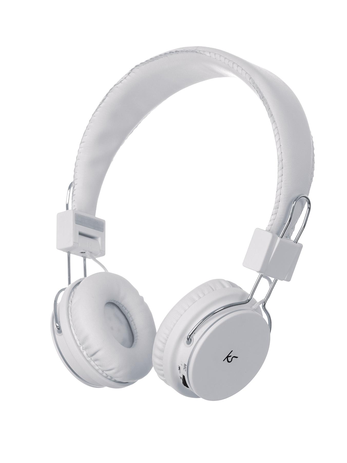 Kitsound Manhattan Over Ear Headphones With Mic - White Kitsound Manhattan Over Ear Headphones With Mic - White