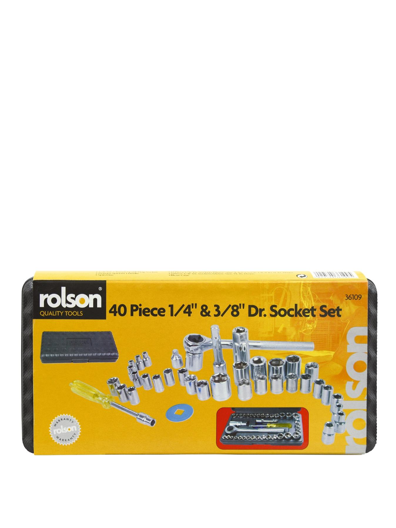 Rolson Dr Socket Set 1/4 inch and 3/8 inch (40-piece) Rolson Dr Socket Set 1/4 inch and 3/8 inch (40-piece)