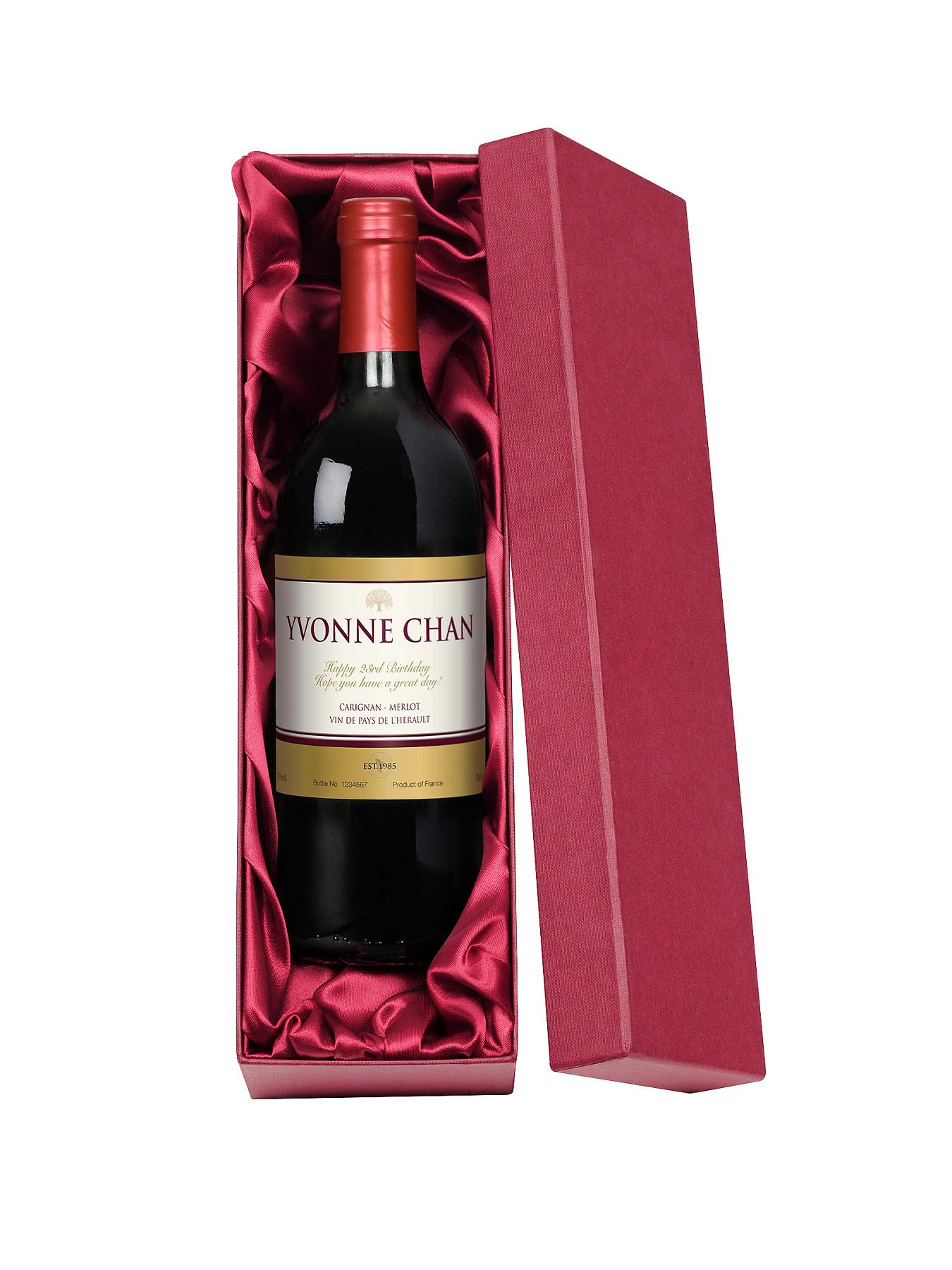Personalised Red Wine Personalised Red Wine