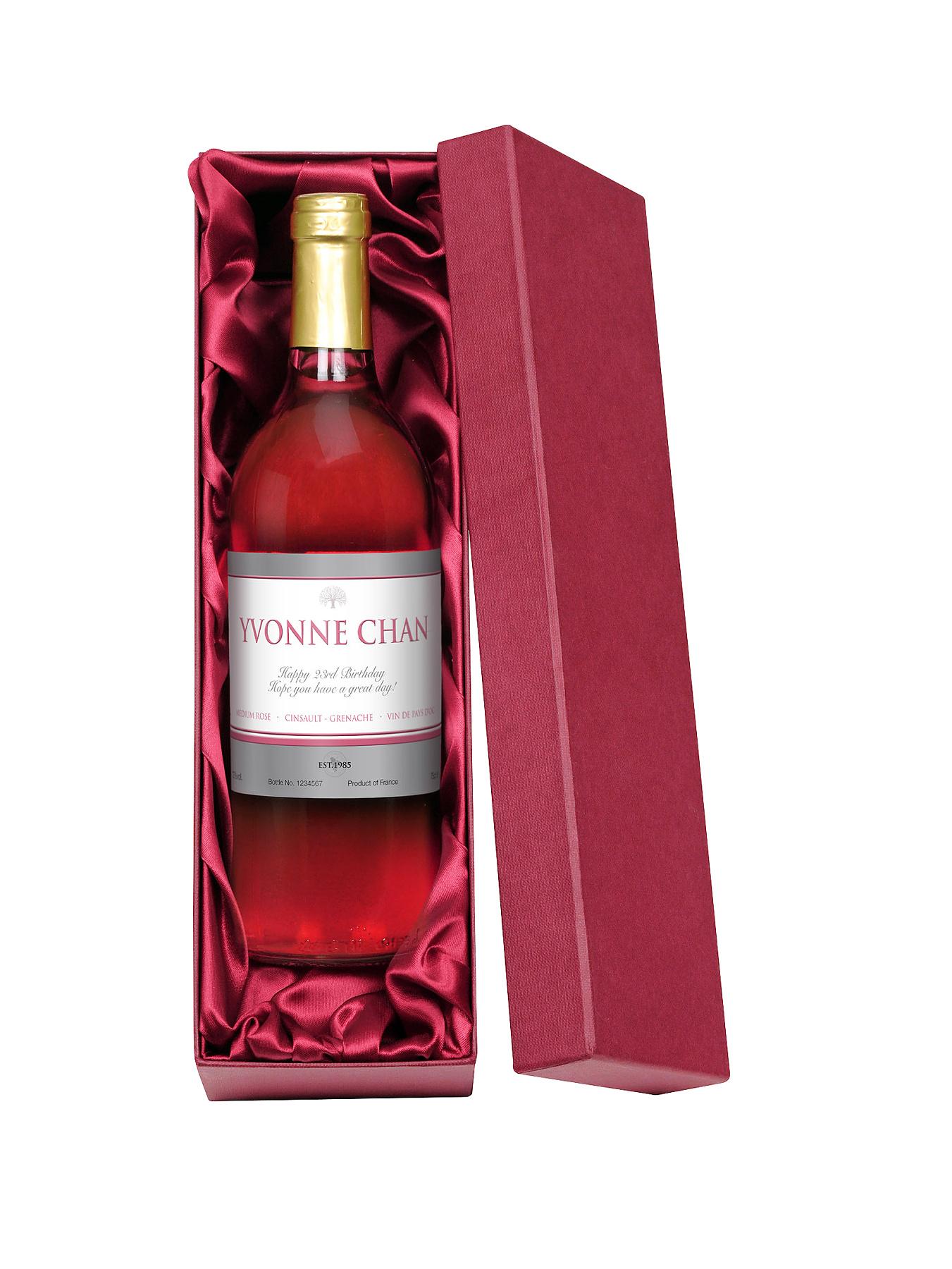 Personalised Rose Wine Personalised Rose Wine