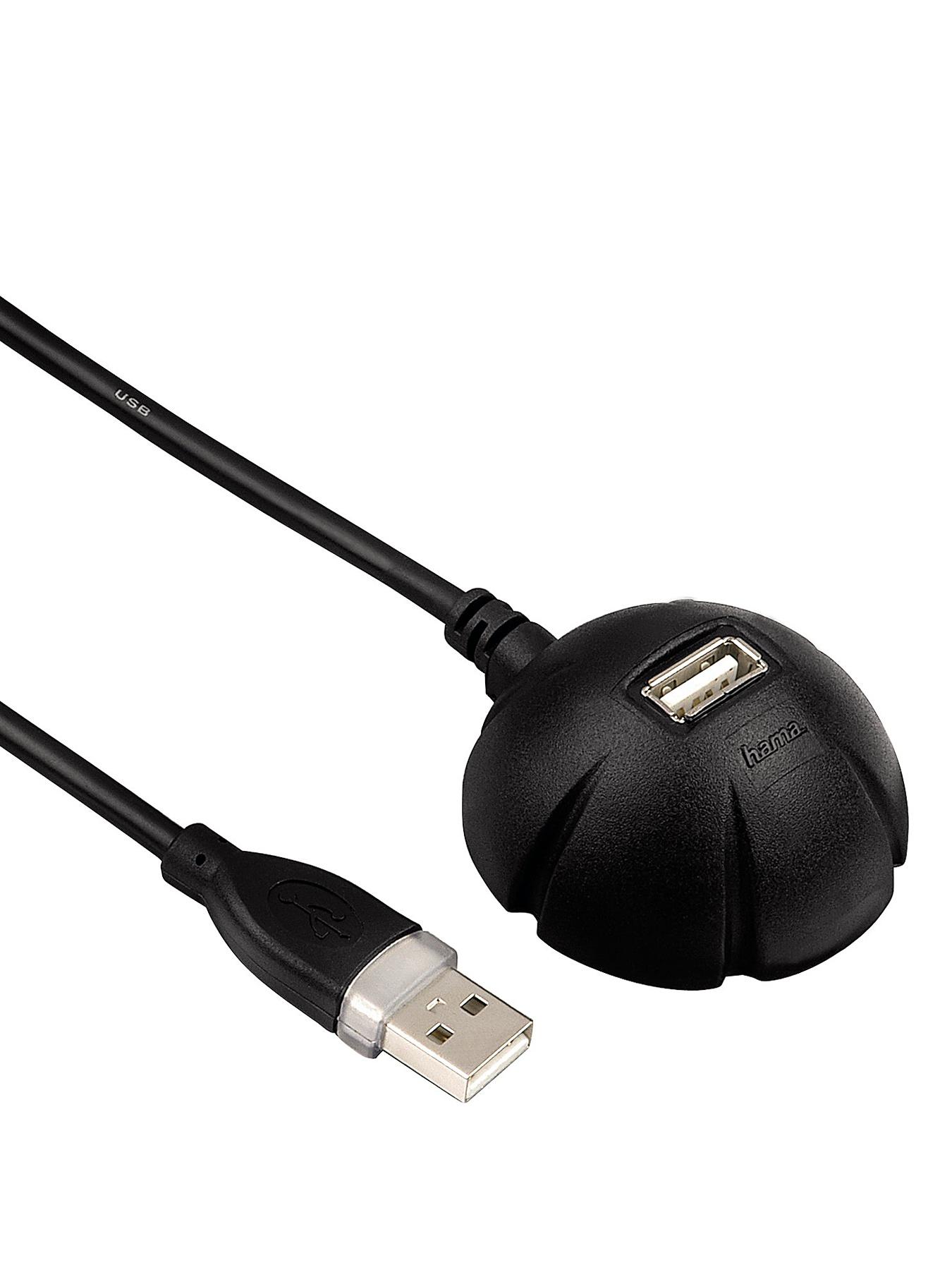 HAMA Docking Ball USB 2.0 Extension Cable - 1.5m HAMA Docking Ball USB 2.0 Extension Cable - 1.5m