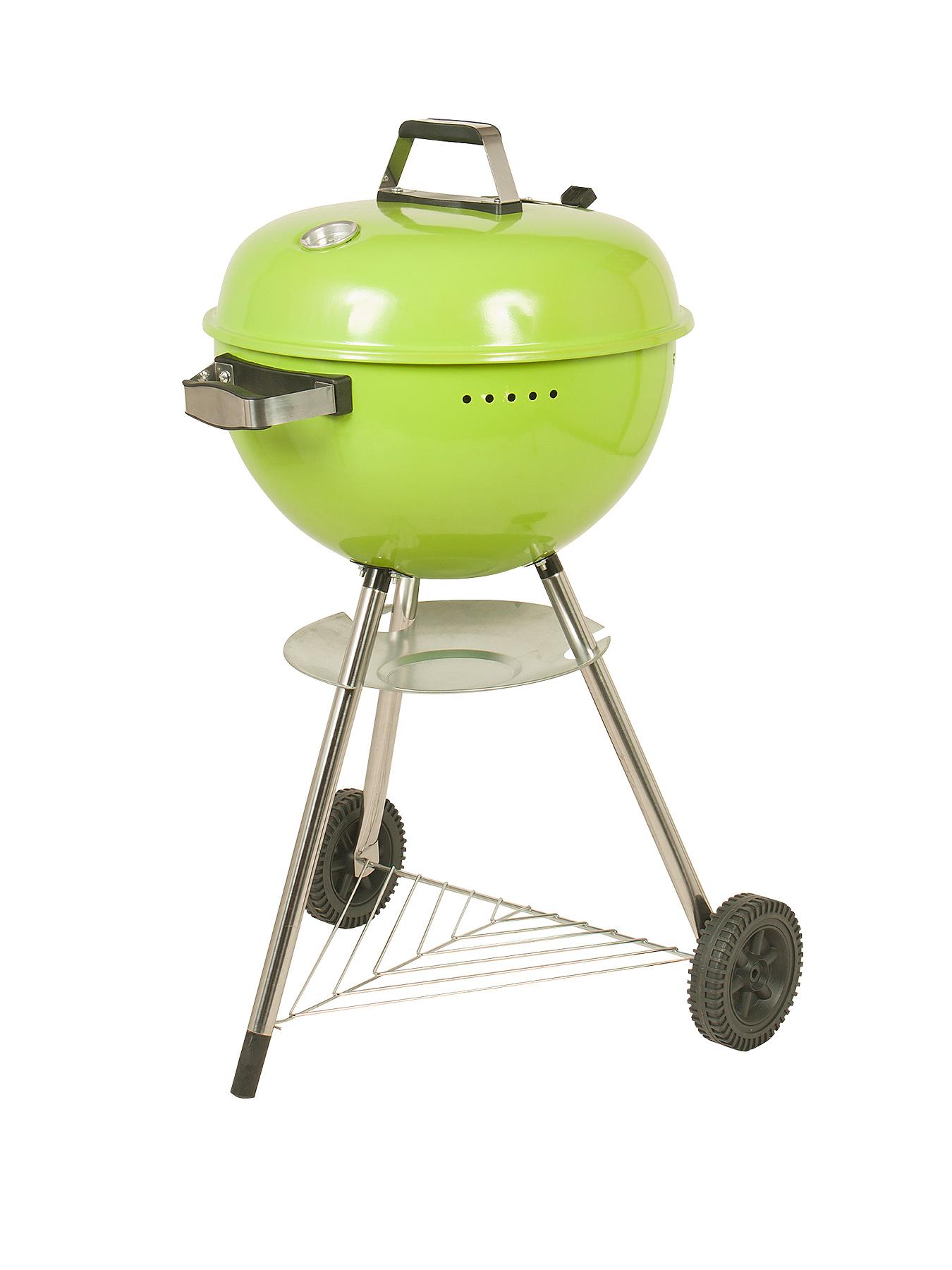 Deluxe Charcoal Kettle BBQ - Green - Green, Green Deluxe Charcoal Kettle BBQ - Green - Green, Green