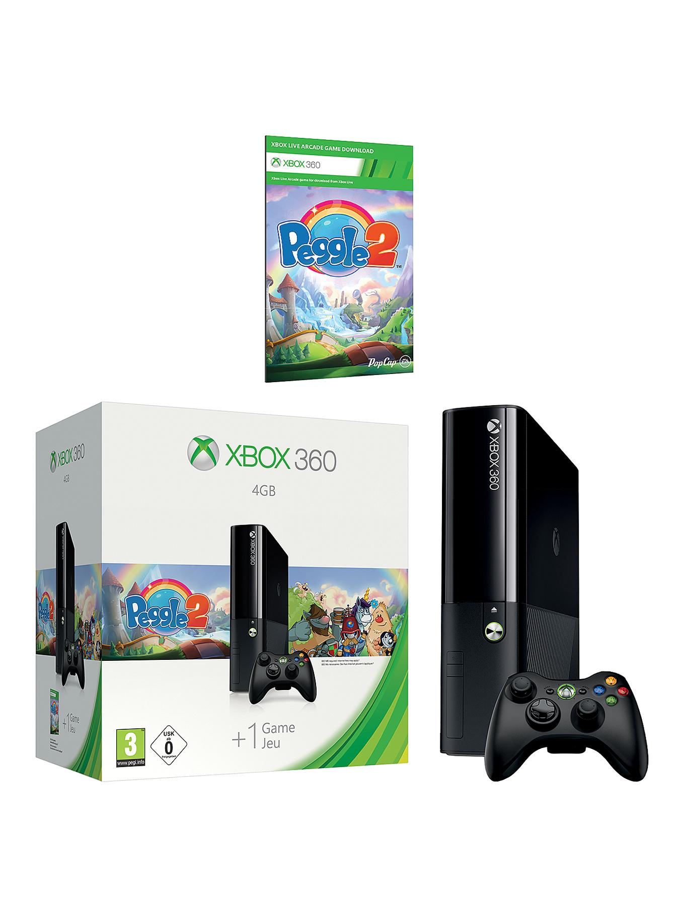XBOX 360 4Gb Arcade Console with Peggle 2 and Optional 3 or 12 Months Xbox Live Gold XBOX 360 4Gb Arcade Console with Peggle 2 and Optional 3 or 12 Months Xbox Live Gold