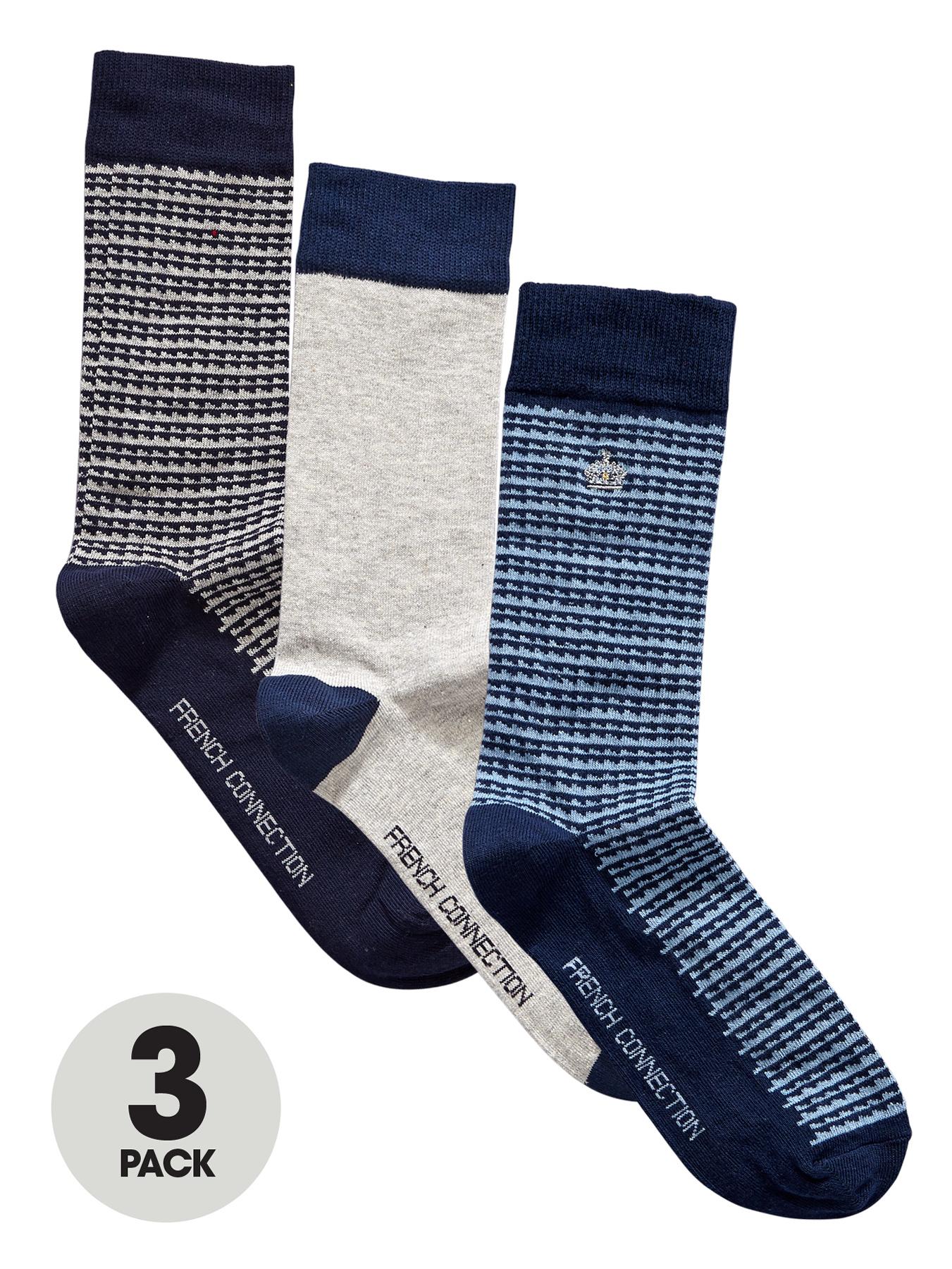 French Connection Mens Pattern Socks (3 Pack) French Connection Mens Pattern Socks (3 Pack)