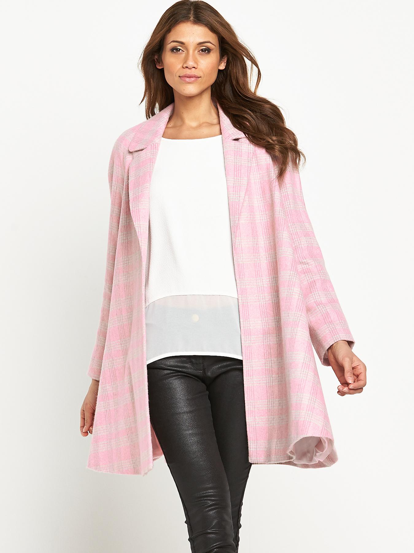 love-label-check-swing-coat