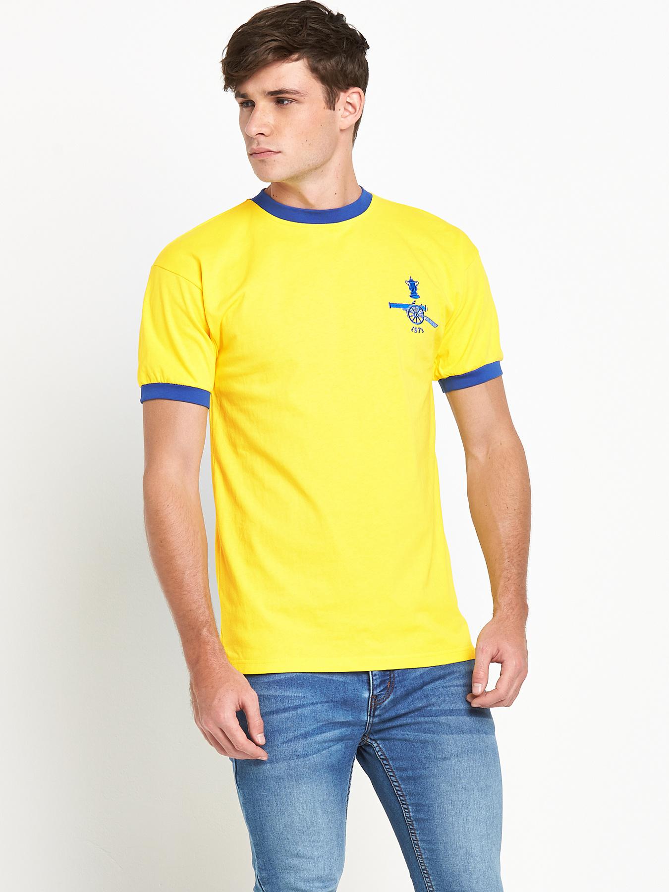 Arsenal Mens 1971 FA Cup Final No11 Shirt - Yellow, Yellow Arsenal Mens 1971 FA Cup Final No11 Shirt - Yellow, Yellow