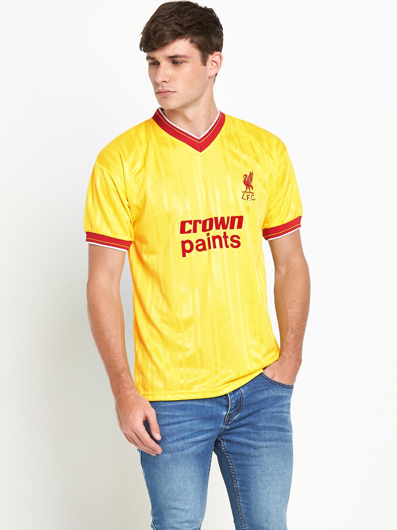 Liverpool FC Mens 1986 Away Shirt - Yellow, Yellow Liverpool FC Mens 1986 Away Shirt - Yellow, Yellow