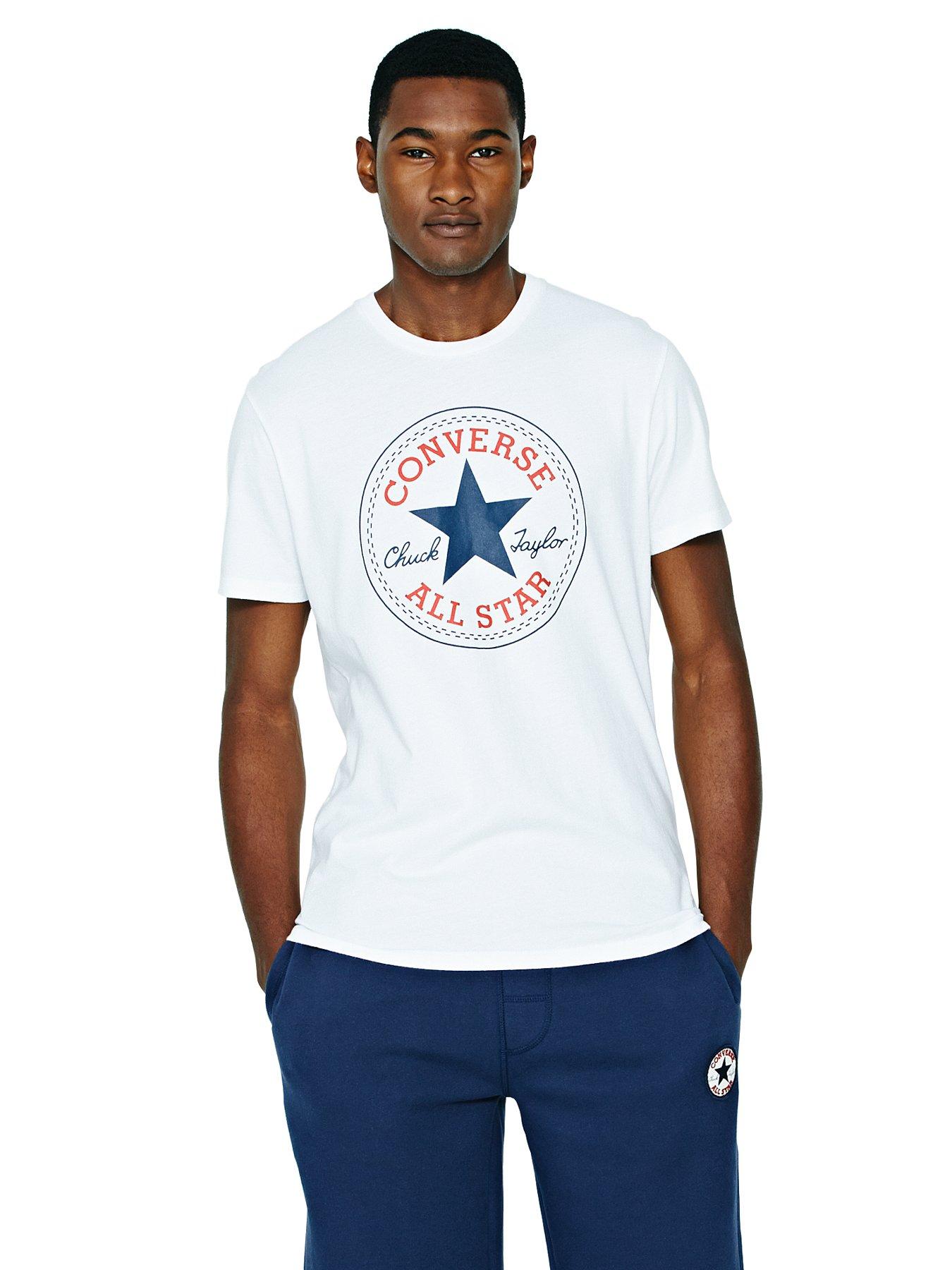 Converse Core Chuck Patch Mens T-shirt - White, Black,Grey,White,Navy Converse Core Chuck Patch Mens T-shirt - White, Black,Grey,White,Navy