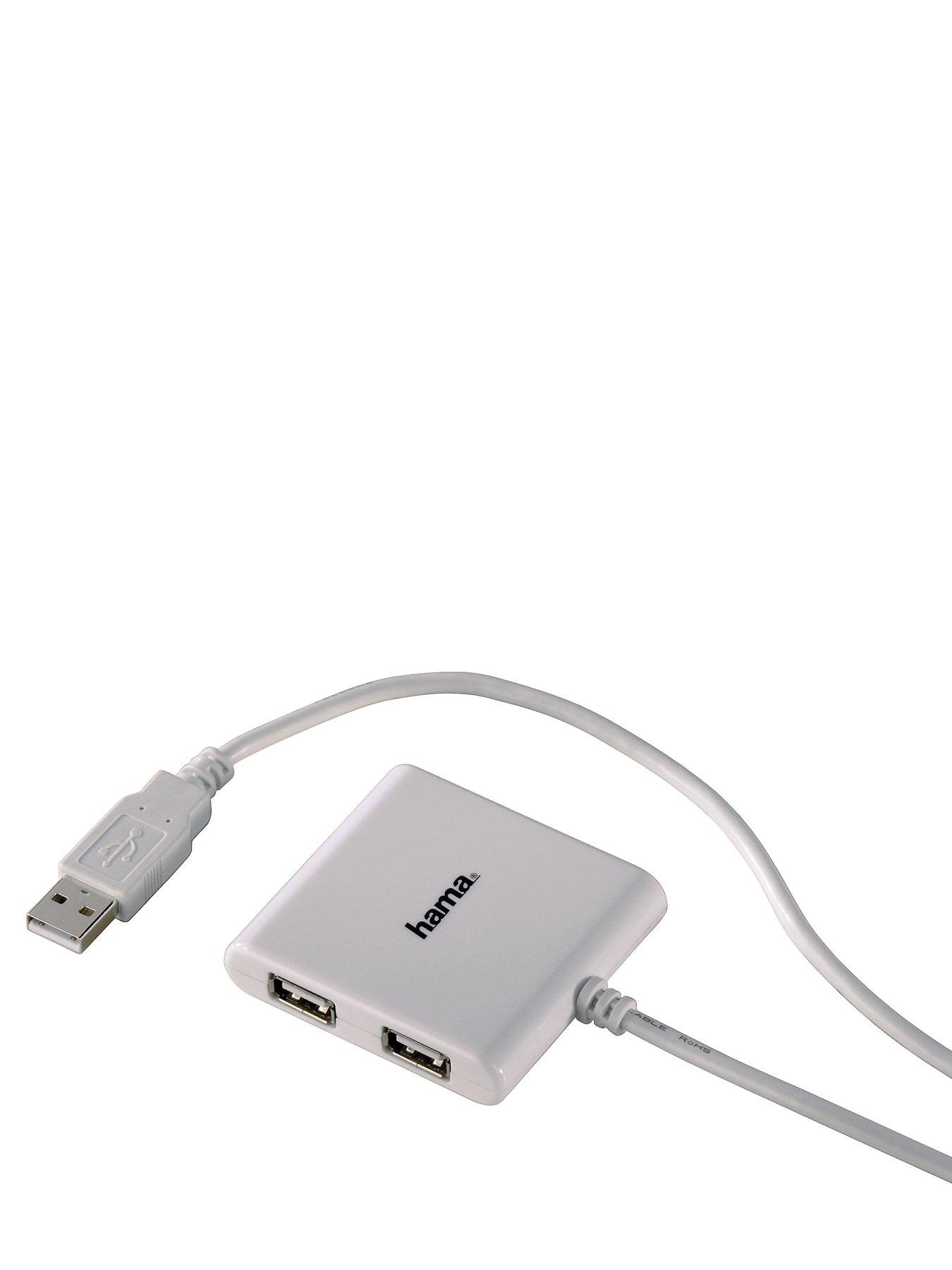 HAMA USB 2.0 Hub 1:4 Bus Powered - White HAMA USB 2.0 Hub 1:4 Bus Powered - White