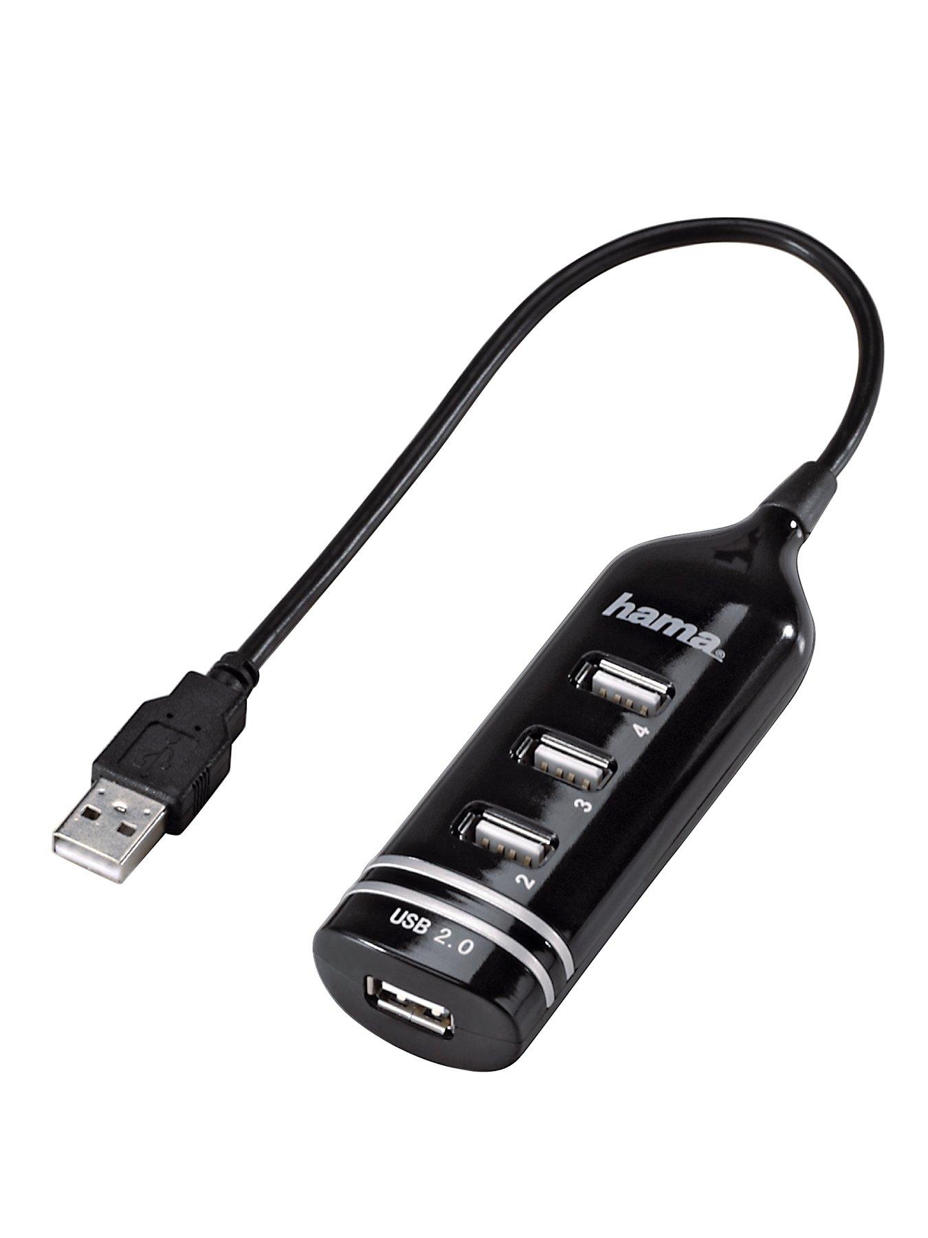 HAMA USB 2.0 Hub 1:4 - Black HAMA USB 2.0 Hub 1:4 - Black