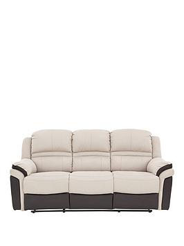 Product photograph of Petra 3 Seater Manual Recliner Sofa from very.co.uk