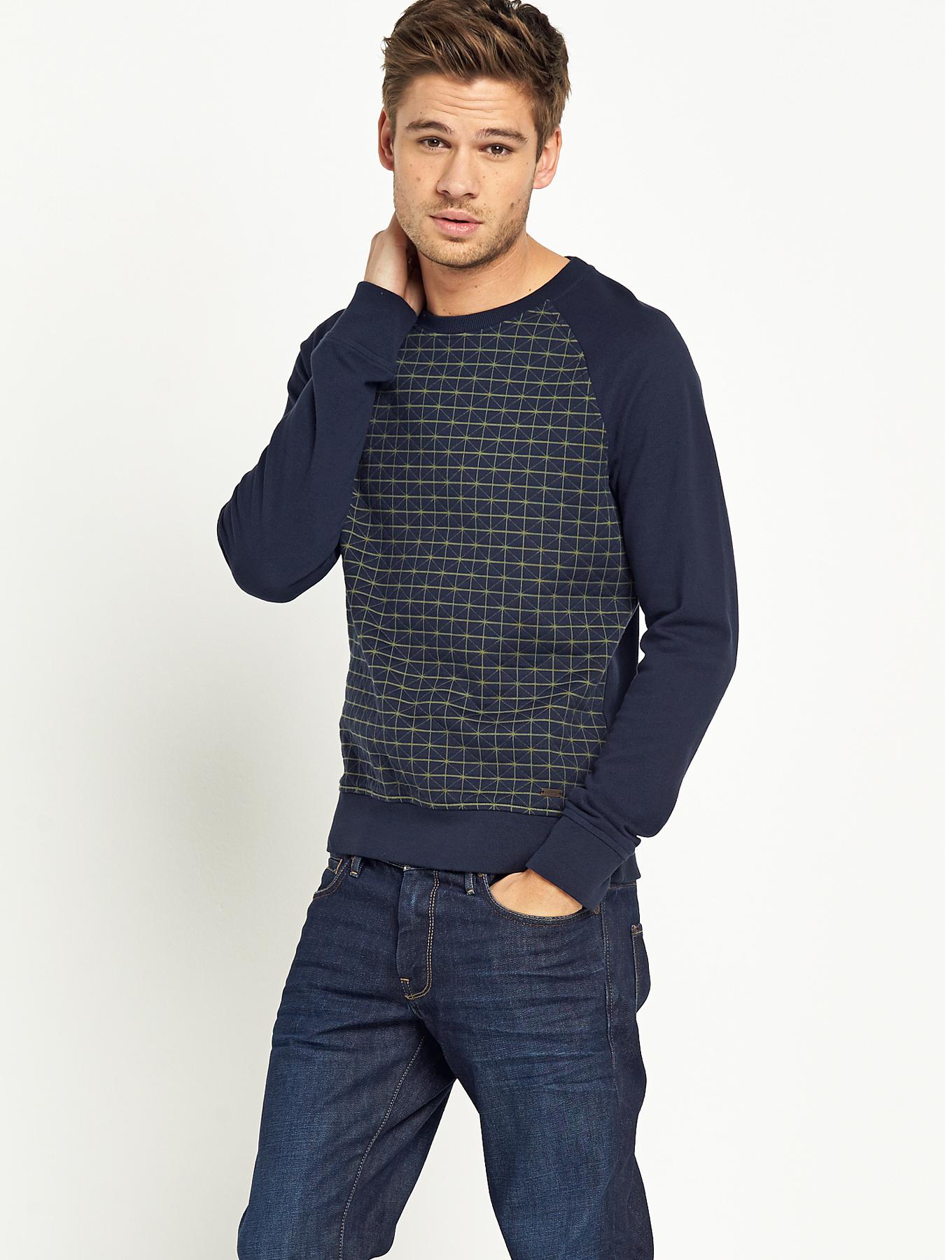 Boss Orange Mens Wanton Long Sleeve Sweatshirt - Navy, Navy Boss Orange Mens Wanton Long Sleeve Sweatshirt - Navy, Navy