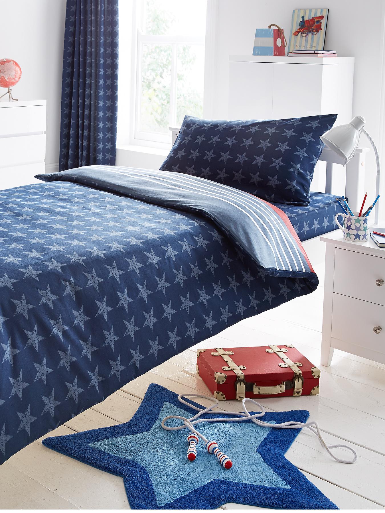 Catherine Lansfield Stars and Stripes Duvet Cover Set Catherine Lansfield Stars and Stripes Duvet Cover Set