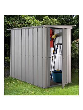 Product photograph of Yardmaster 3 9 X 5 2ft Single Door Metal Pent Roof Shed from very.co.uk