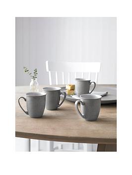 Product photograph of Denby Elements Set Of 4 Coffee Mugs Ndash Light Grey from very.co.uk
