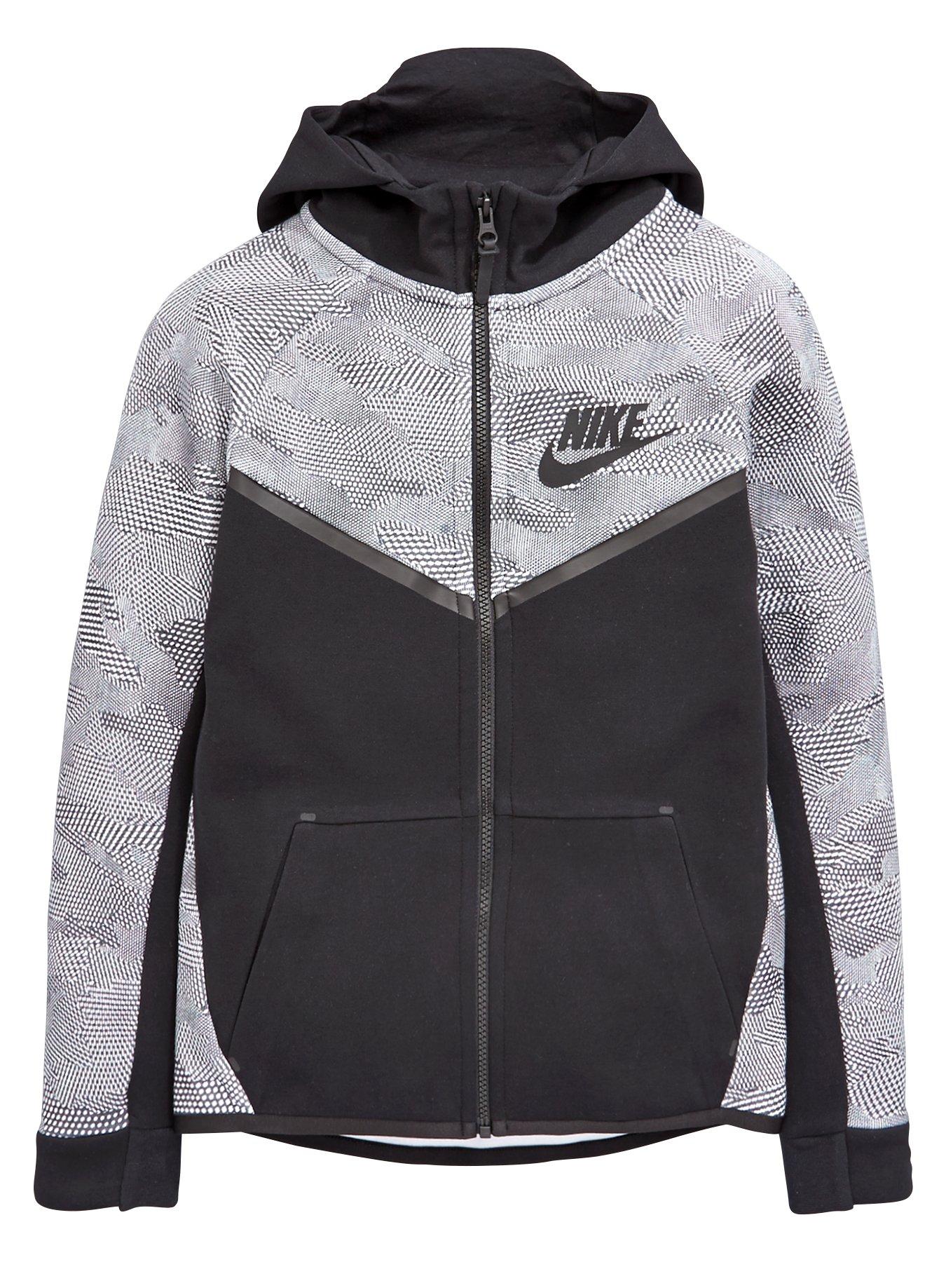 nike fleece hoodie kids grey