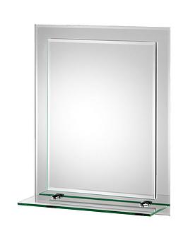 Product photograph of Croydex Rydal Double-layer Bathroom Mirror With Shelf from very.co.uk