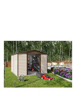 Product photograph of Yardmaster 9 3 X 6 1 Ft Shiplap Metal Shed from very.co.uk