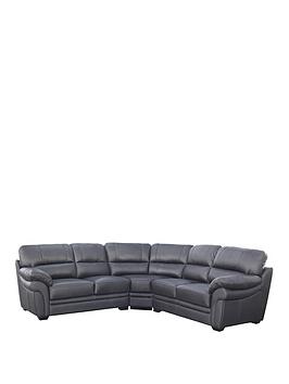 Product photograph of Portland Luxury Leather Corner Group from very.co.uk
