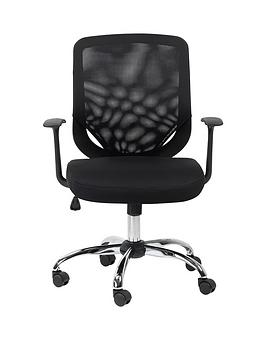 Product photograph of Alphason Atlanta Mesh Back Office Chair - Black from very.co.uk