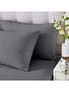 Product photograph of Silentnight 180 Thread Count Pure Cotton Standard Pillowcases Pair from very.co.uk