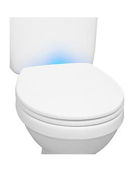 Product photograph of Aqualona Night Light Soft Close Toilet Seat from very.co.uk