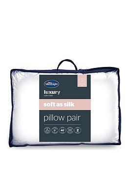 Product photograph of Silentnight Luxury Hotel Soft As Silk Pillow Pair from very.co.uk