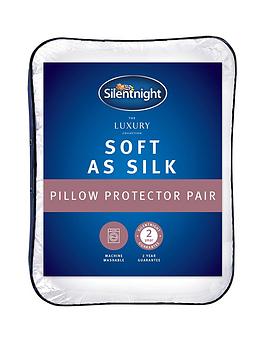 Product photograph of Silentnight Luxury Collection Soft As Silk Pillow Protectors Pair from very.co.uk