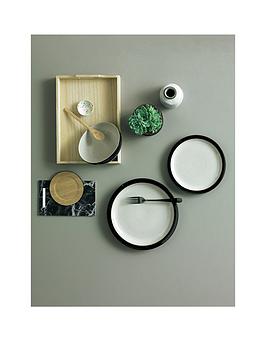 Product photograph of Denby Elements 12-piece Dinner Set Ndash Black from very.co.uk
