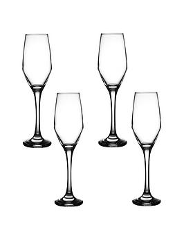 Product photograph of Ravenhead Majestic Set Of 4 Flute Glasses from very.co.uk