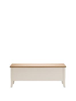 Product photograph of Julian Bowen Davenport Solid Wood And Oak Veneer Storage Bench from very.co.uk
