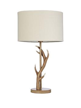Product photograph of Antler Table Lamp from very.co.uk