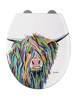 Product photograph of Croydex Steven Brown Angus Mcmoo Toilet Seat from very.co.uk
