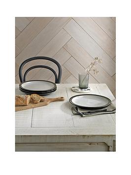 Product photograph of Denby Elements Dinner Plates Set Of 4 - Black from very.co.uk