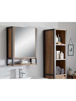 Product photograph of Lloyd Pascal Linley Single Mirror Bathroom Wall Cabinet from very.co.uk