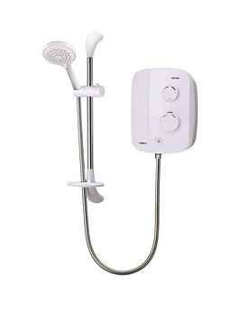 Product photograph of Triton Thermostatic Power Shower Sr Ndash White from very.co.uk