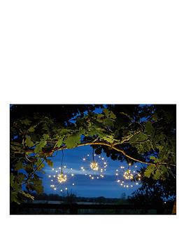 Product photograph of Smart Solar Triple Starburst String Lights from very.co.uk