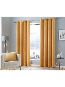 Product photograph of Curtina Kilbride Cord Lined Eyelet Curtains from very.co.uk