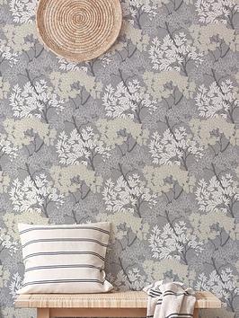 Product photograph of Fresco Lykke Tree Charcoal Wallpaper from very.co.uk