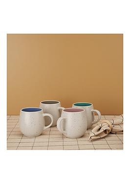 Product photograph of Waterside Set Of 4 Speckled Hug Mugs from very.co.uk