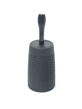 Product photograph of Addis Faux Rattan Toilet Brush And Holder from very.co.uk
