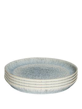 Product photograph of Denby Halo Grey Speckle Dinner Plates Ndash Set Of 4 from very.co.uk