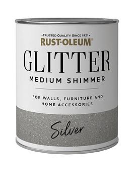 Product photograph of Rust-oleum Glitter Medium Shimmer Paint Ndash Silver 250ml from very.co.uk
