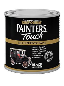 Product photograph of Rust-oleum Painter Rsquo S Touch Toy Safe Gloss Finish Multi-purpose Paint Ndash Black 250ml from very.co.uk