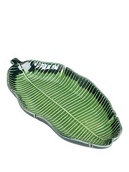 Product photograph of Green Leaf Trinket Dish from very.co.uk